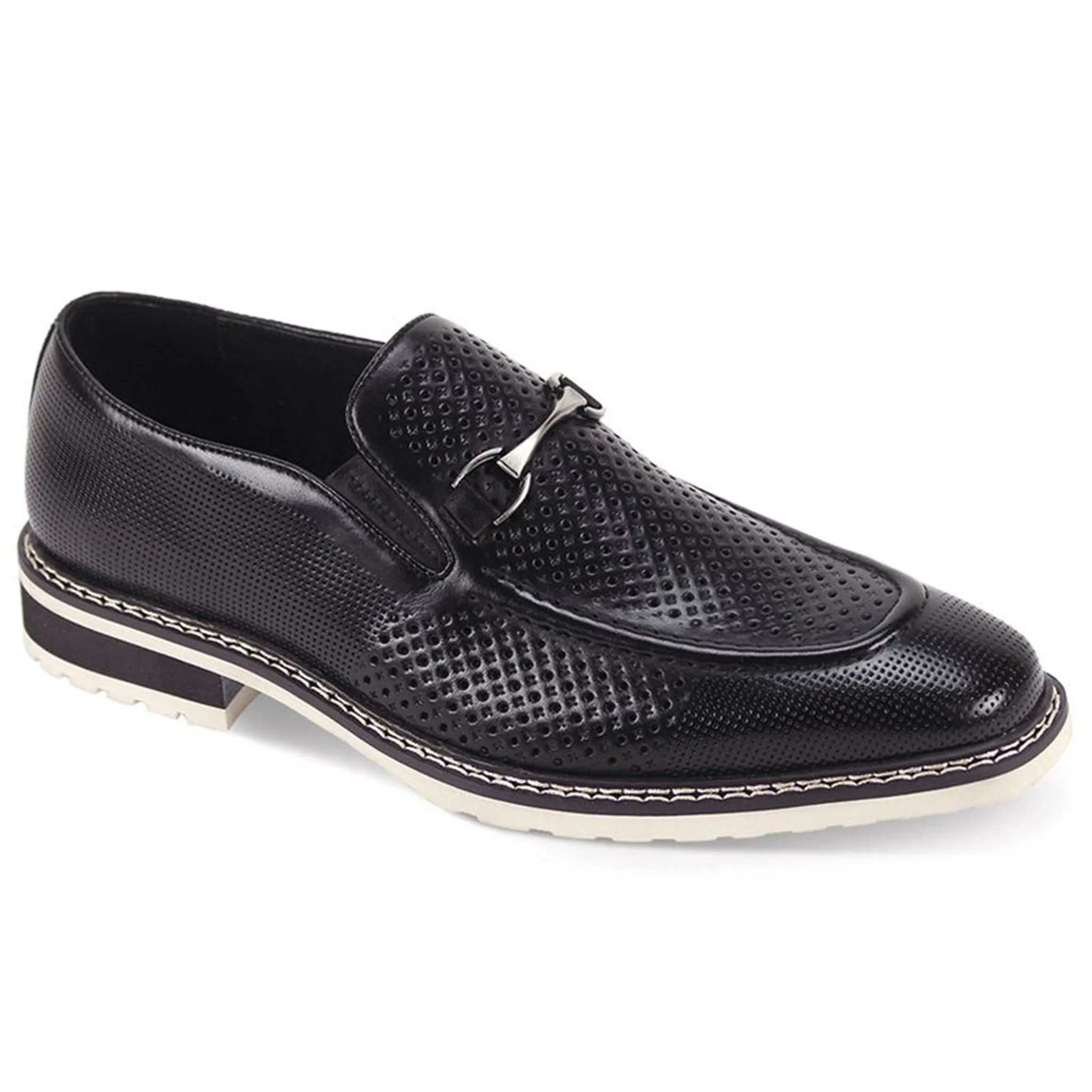 Giovanni Black and White Slip On