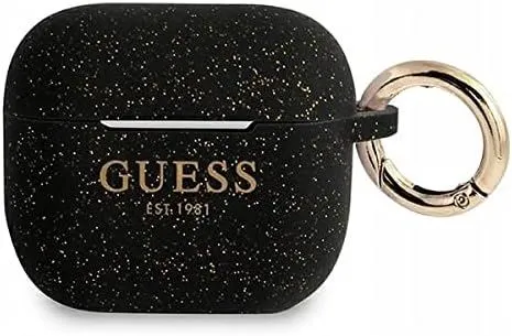 Guess Silicone Glitter Case for Airpods 3 Black - GUA3SGGEK