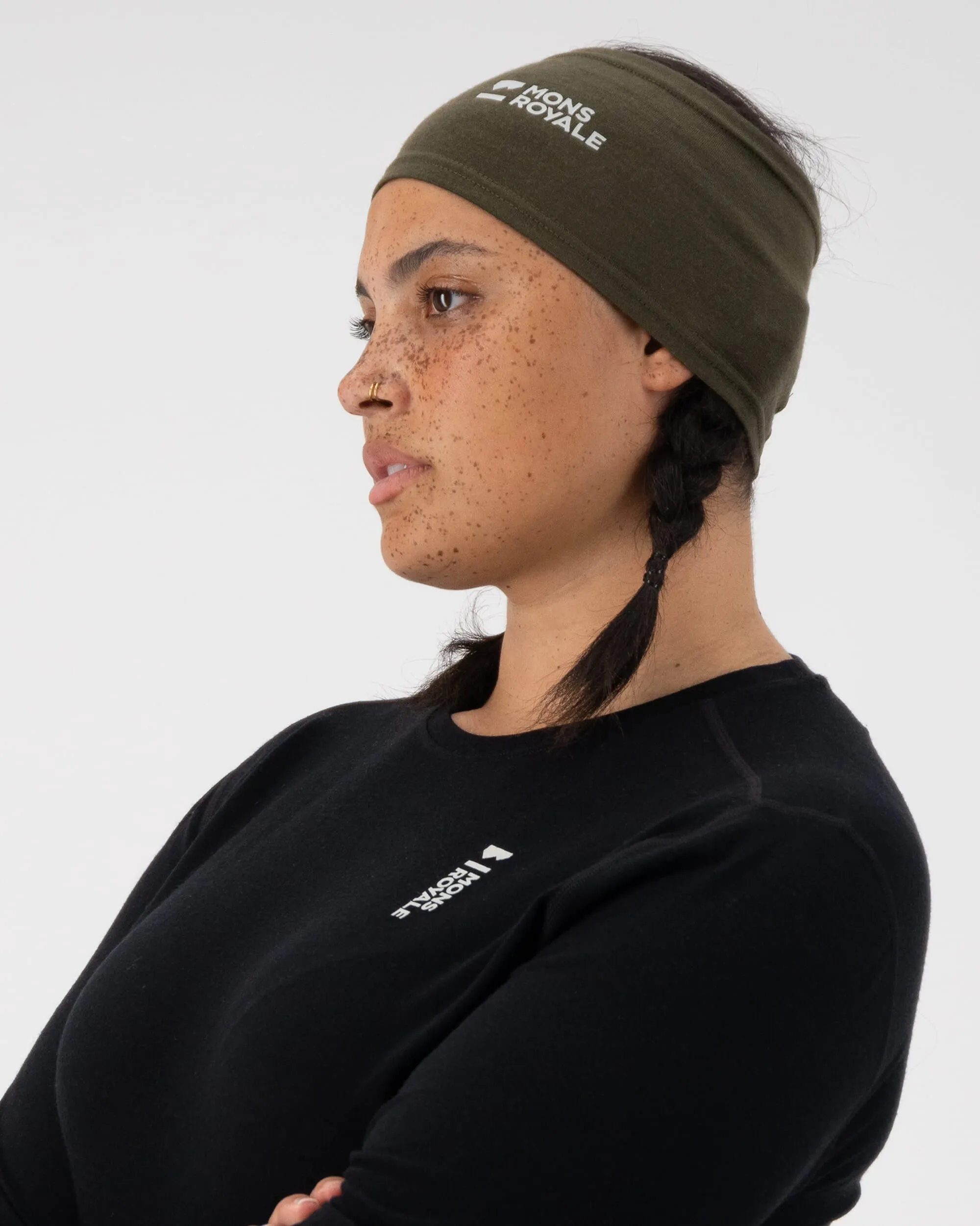 Haines Merino Headband - Dark Olive