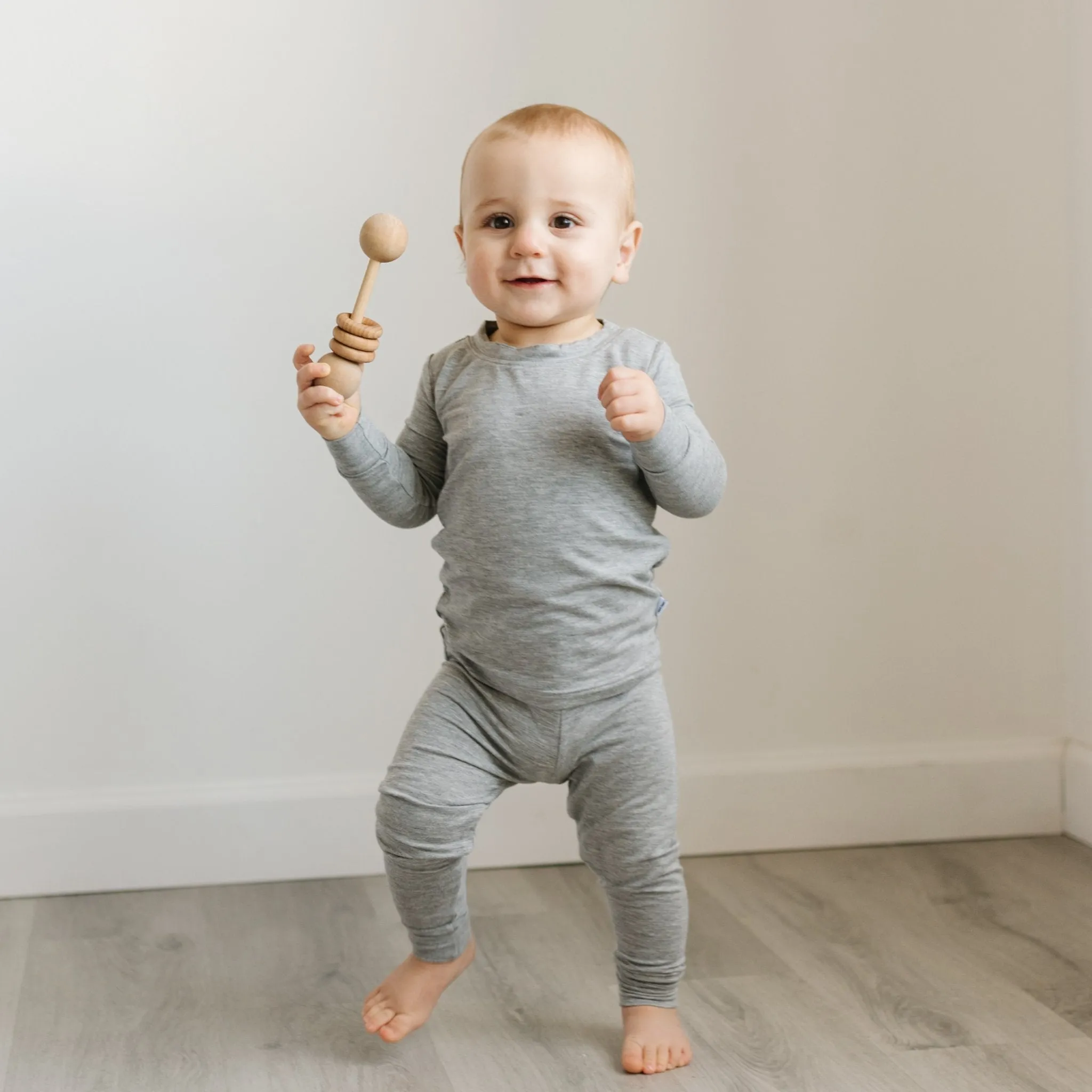 Heather Gray Two-Piece Pajama Set