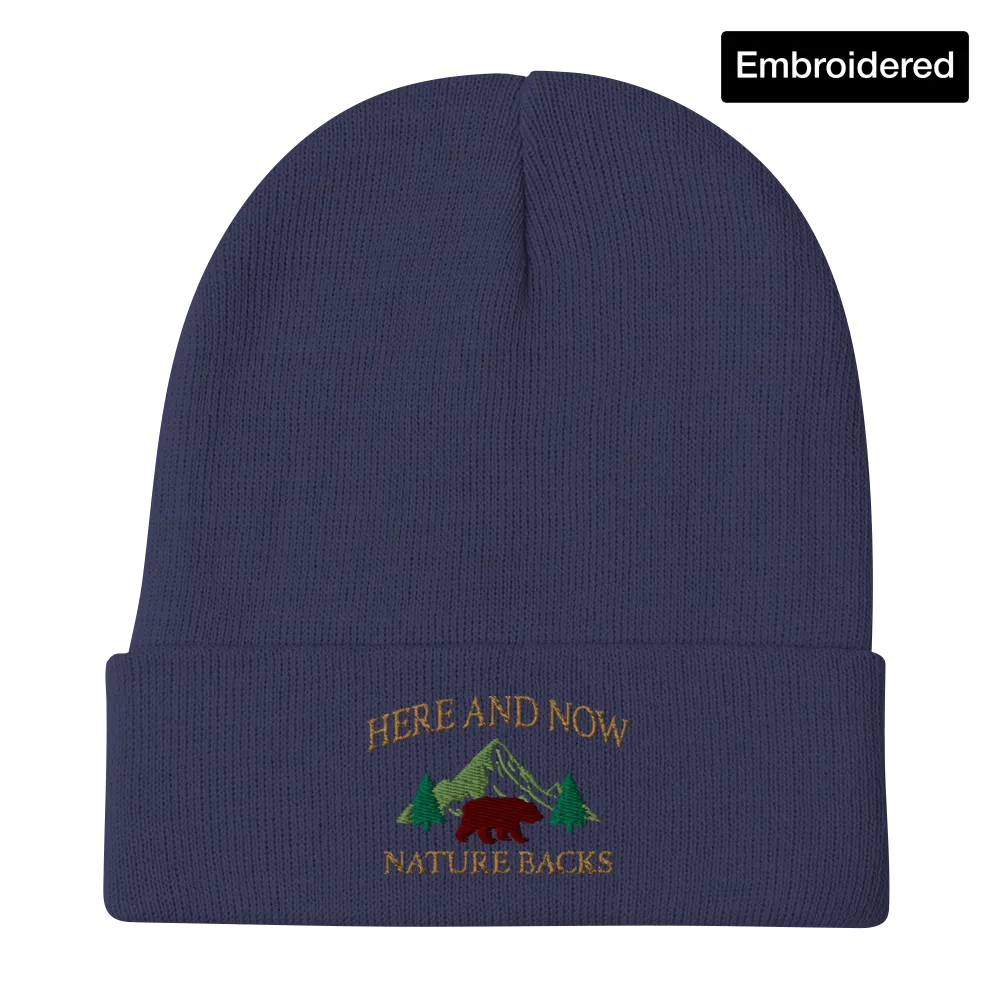 Here And Now Embroidered Beanie