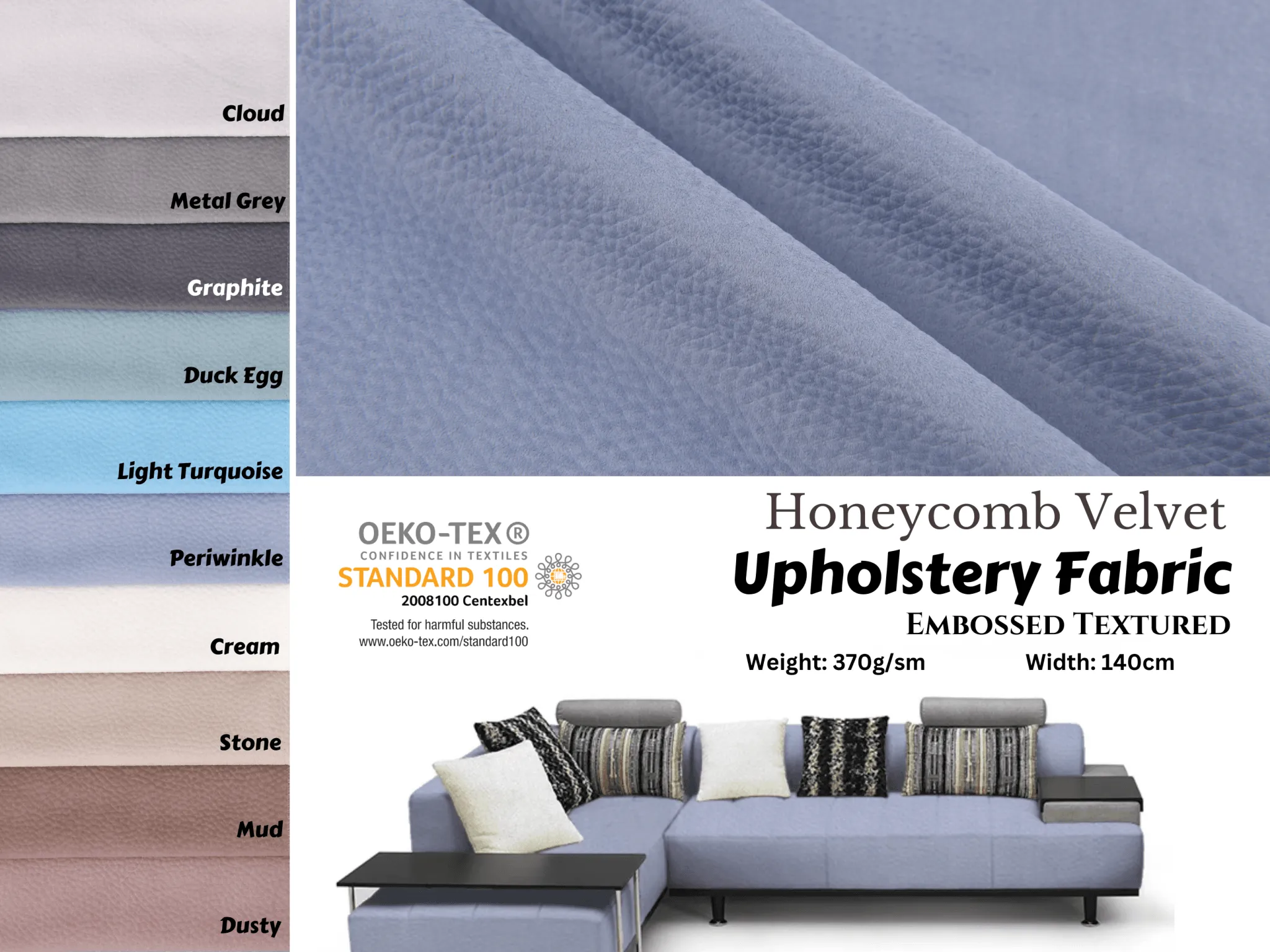 Honeycomb Velvet  Upholstery Fabric GK-6578/22