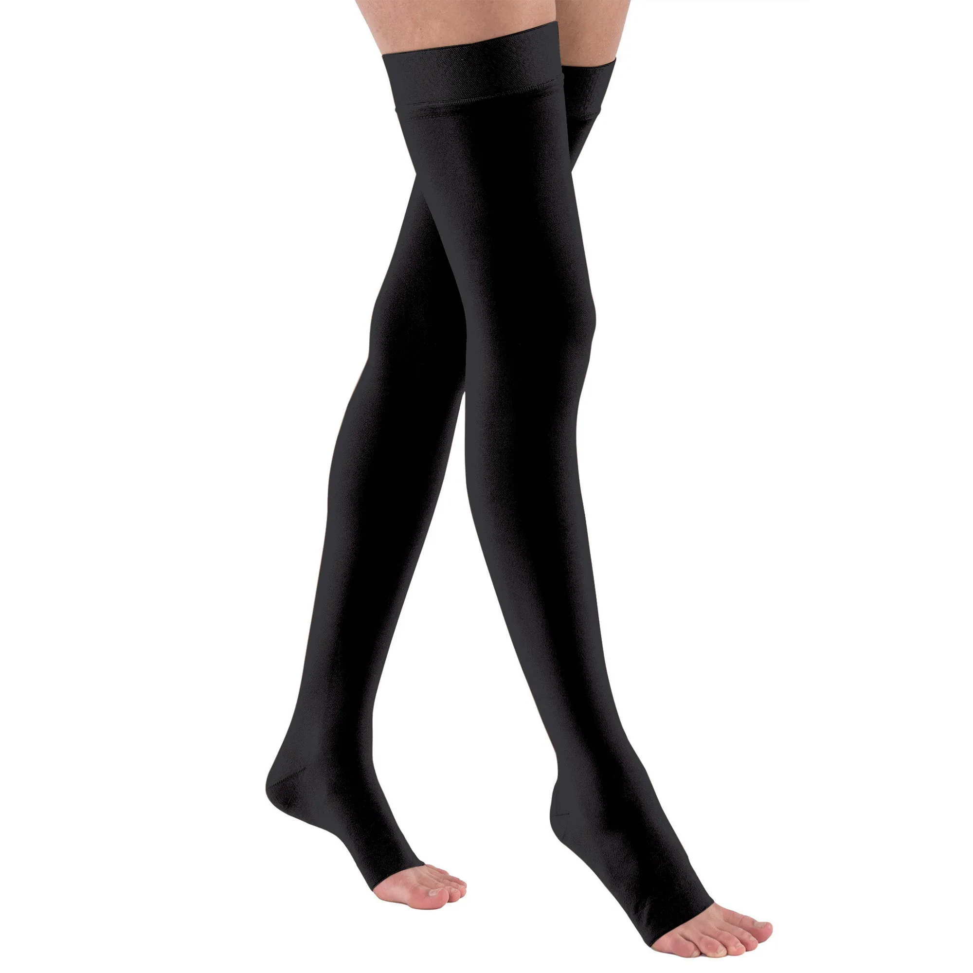 Jobst Relief Open Toe Thigh Highs w/Silicone Dot Band - 20-30 mmHg