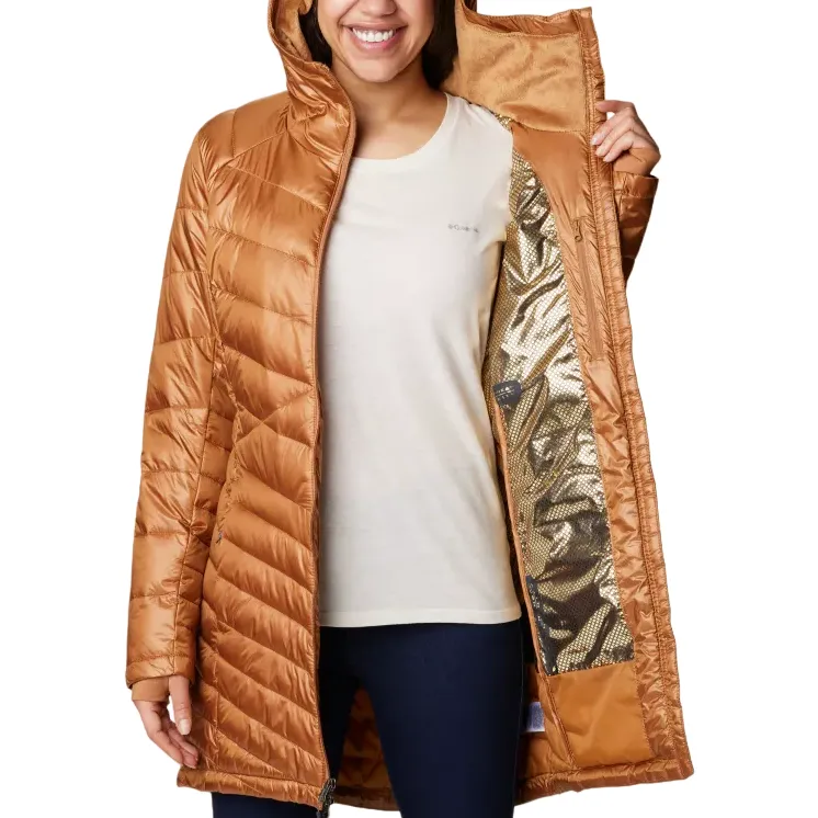 Joy Peak Mid Insulated Hooded Jacket Camel Brown