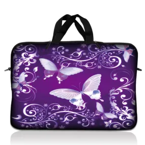 Laptop Notebook Sleeve Carrying Case with Carry Handle – Purple Butterfly