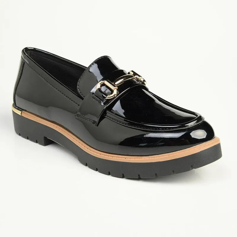 Madison Benji Loafer with Chain Detail - Black