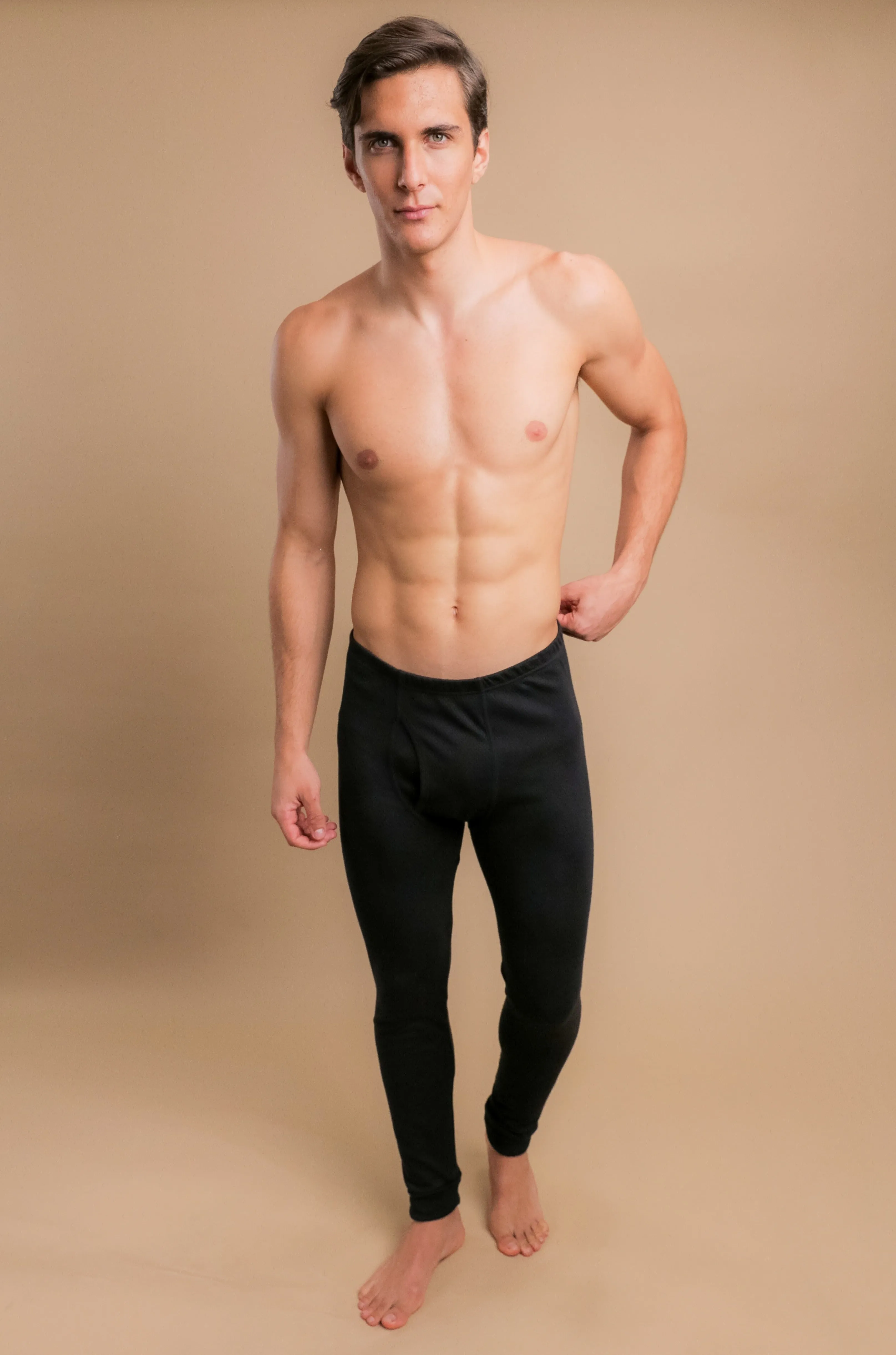 Men's Thermal Base Layer Long Johns with Fly