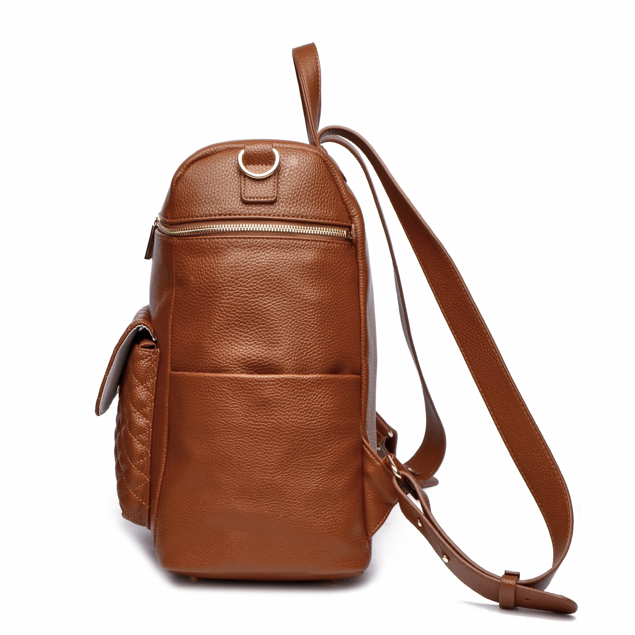 Monaco Diaper Bag | Caramel Brown