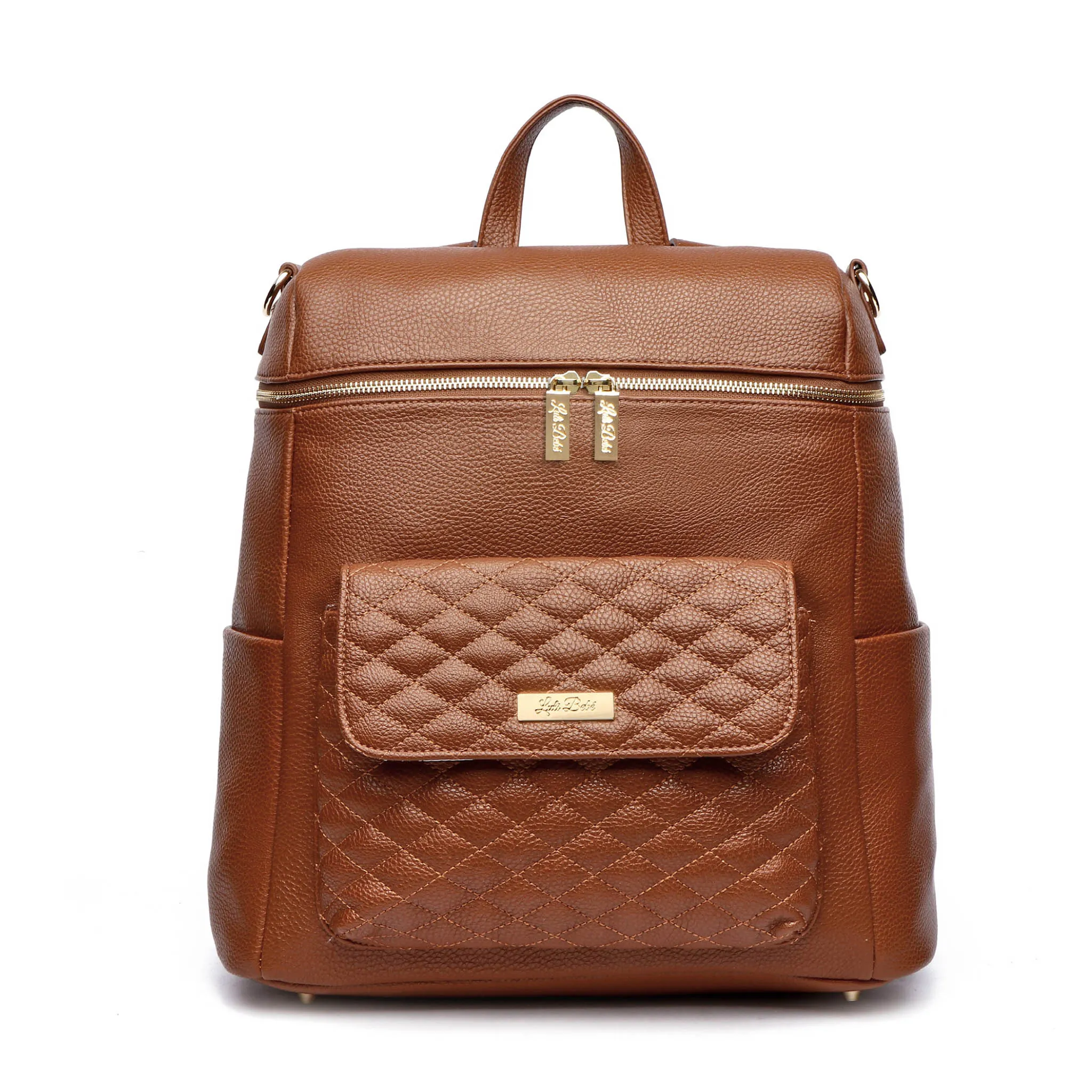 Monaco Diaper Bag | Caramel Brown