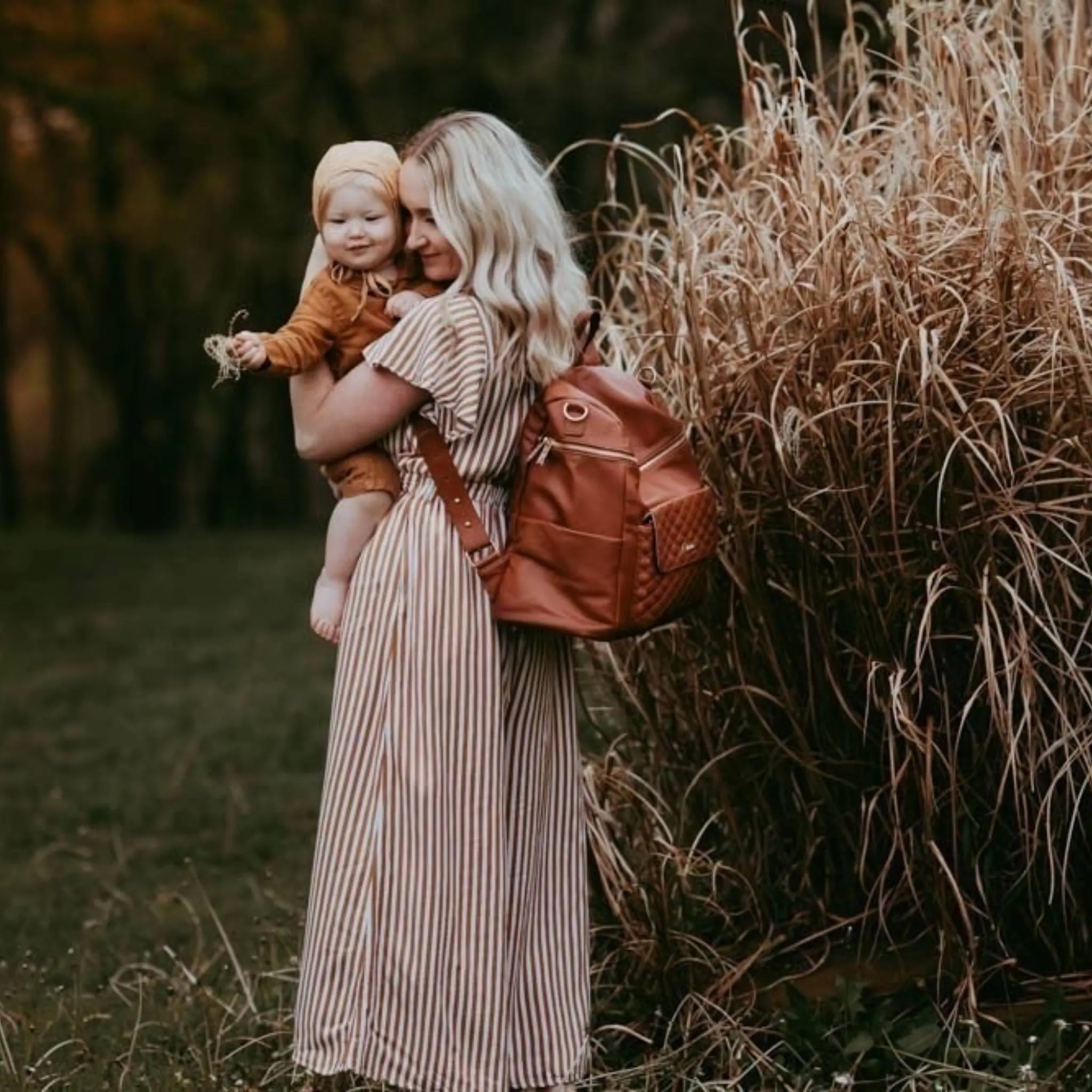 Monaco Diaper Bag | Caramel Brown