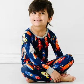 Navy Space Explorer Two-Piece Pajama Set