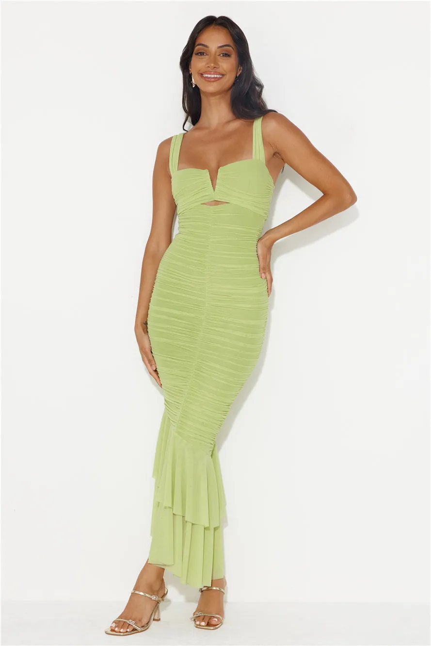 Party Pal Maxi Dress Lime