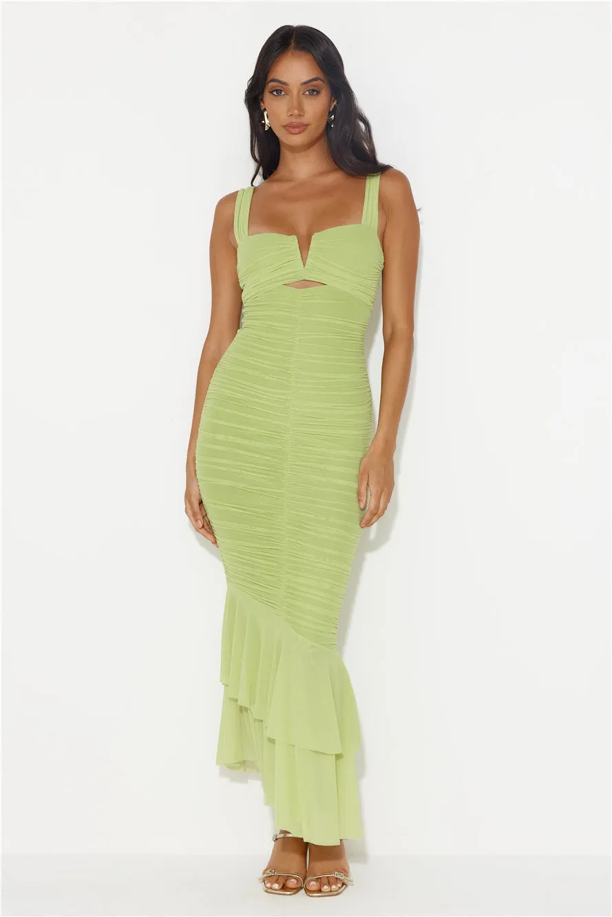 Party Pal Maxi Dress Lime