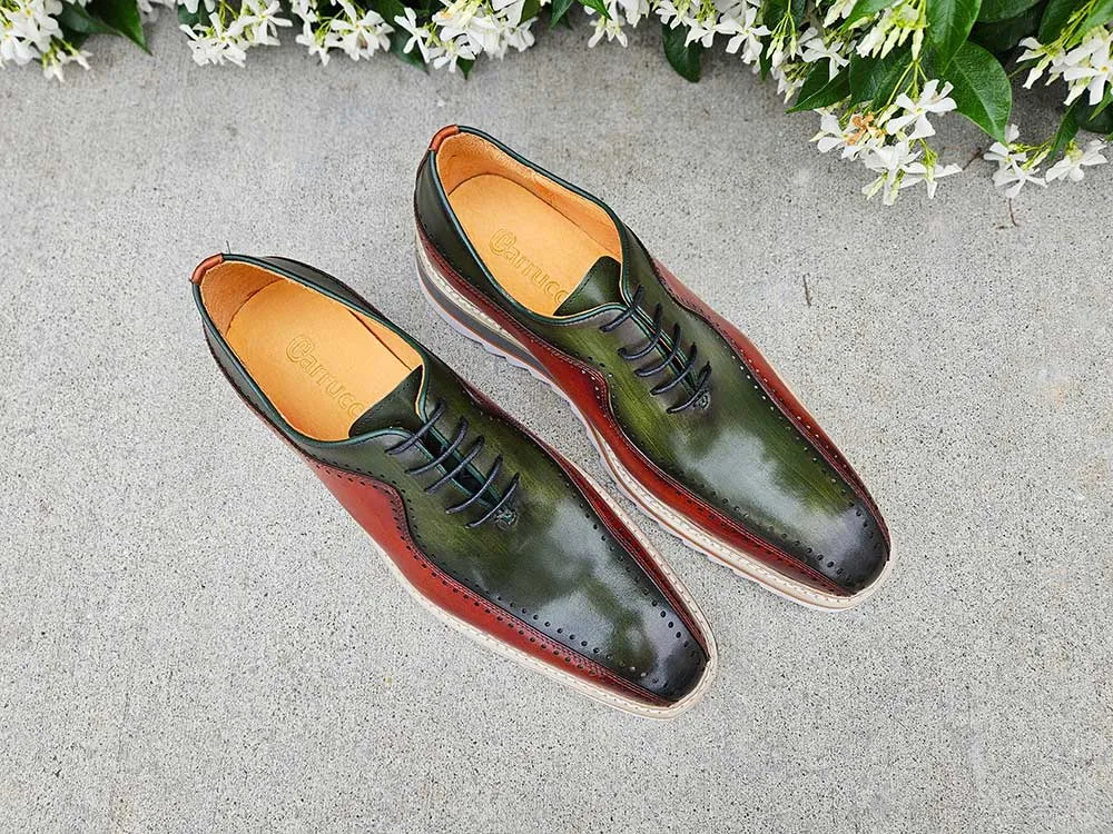 Stylish Two-Tone Brogue Oxford