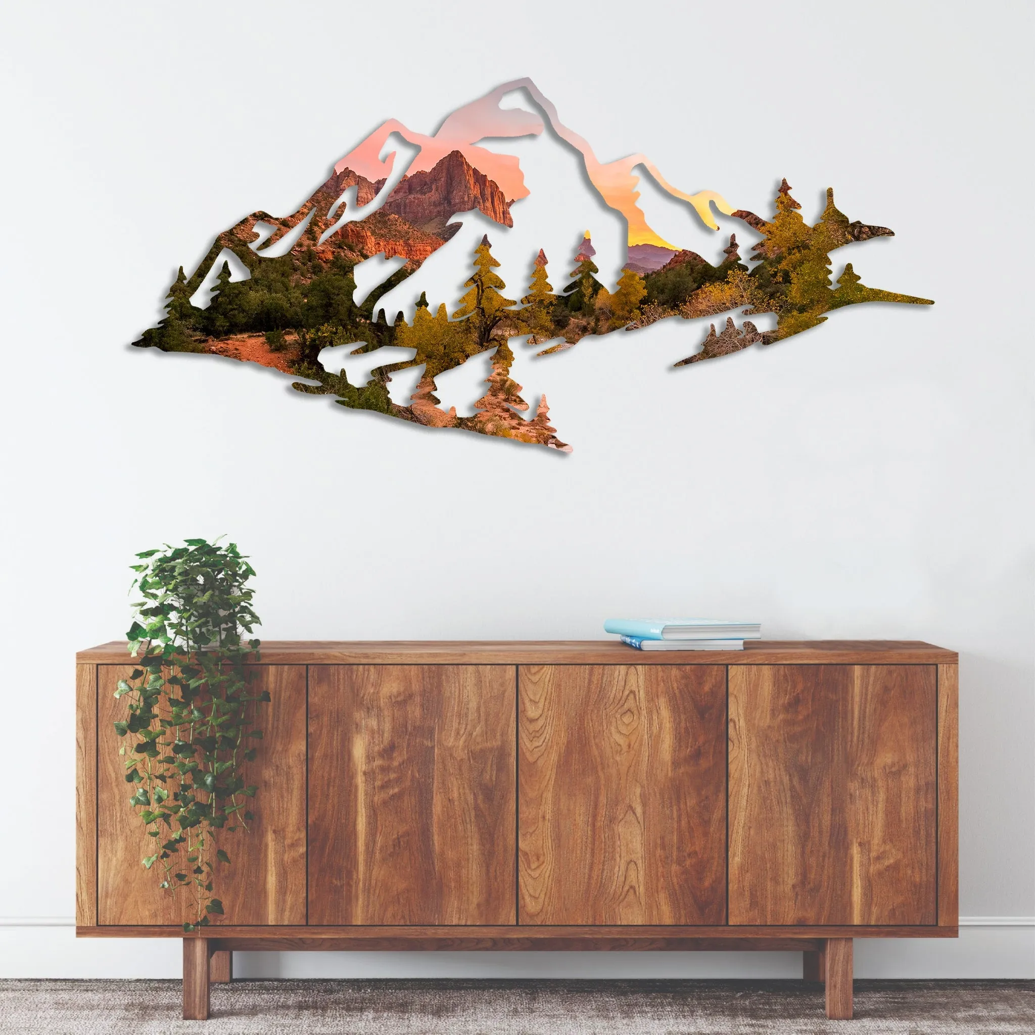 Zion Mountain Range View - Metal Wall Art